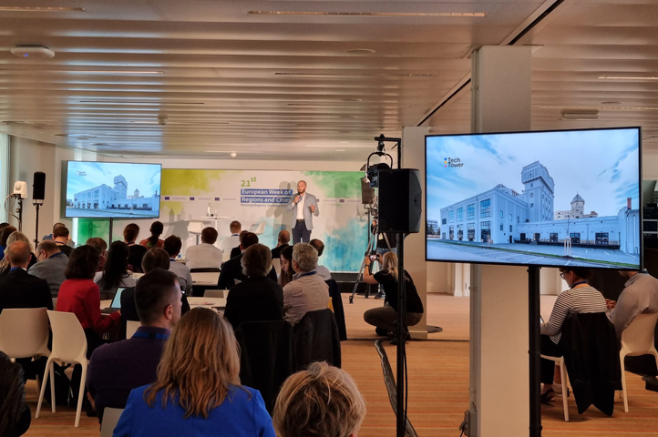 Veřejná prezentace v Bruselu (zdroj fotografií: Správa informačních technologií města Plzně)