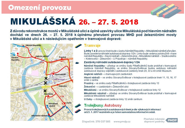 Výluka tramvají - květen 2018