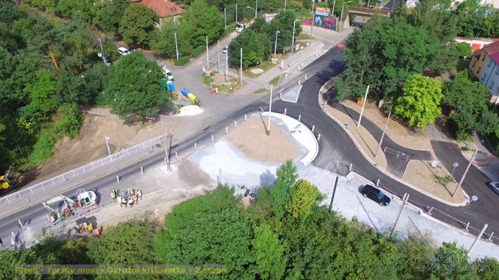 Okružní křižovatka - stavba (zdroj foto: Odbor investic Magistrátu města Plzně)